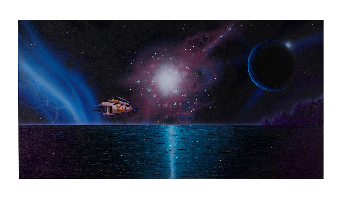 Stargasm painting 24 x 48 acrilic canavs