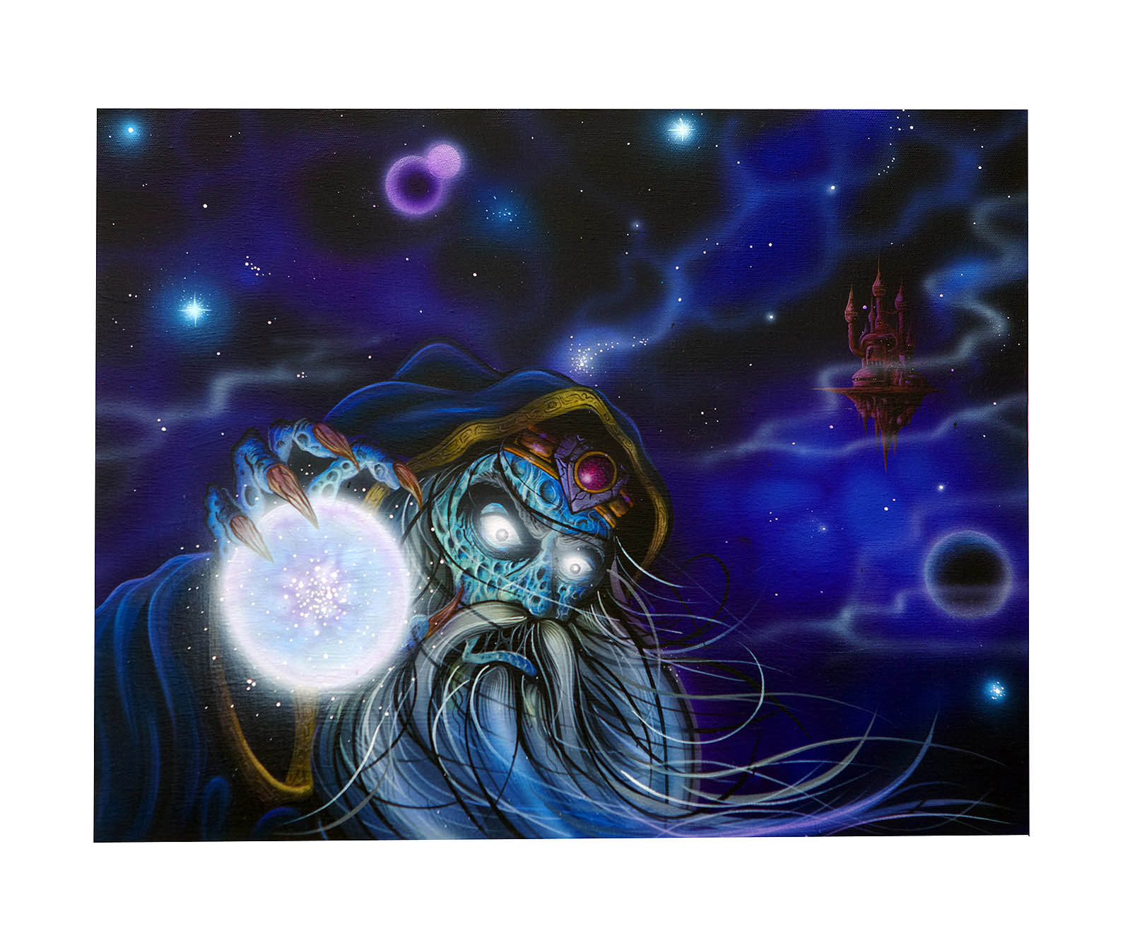 the wizard has no freinds 16 x 20 acrilic canvas 