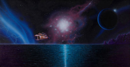 Stargasm painting 24 x 48 acrilic canavs