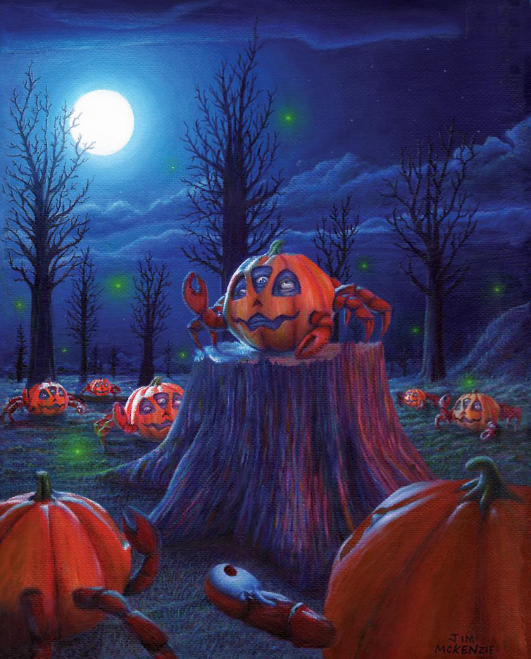 e_Pumpkin Crab Meet Up _ acrylic painting - Copy