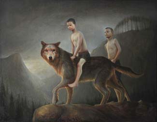 Romulus and Remus 22x28