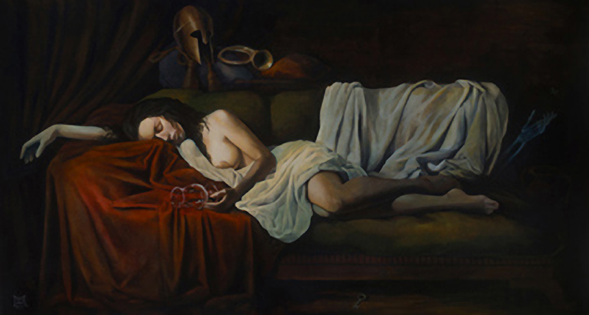 h_a misguided whim 24x44 oil on canvas