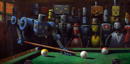 e_GERSTEN THE HUSTLER 32 X 16 oil on canvas $3950