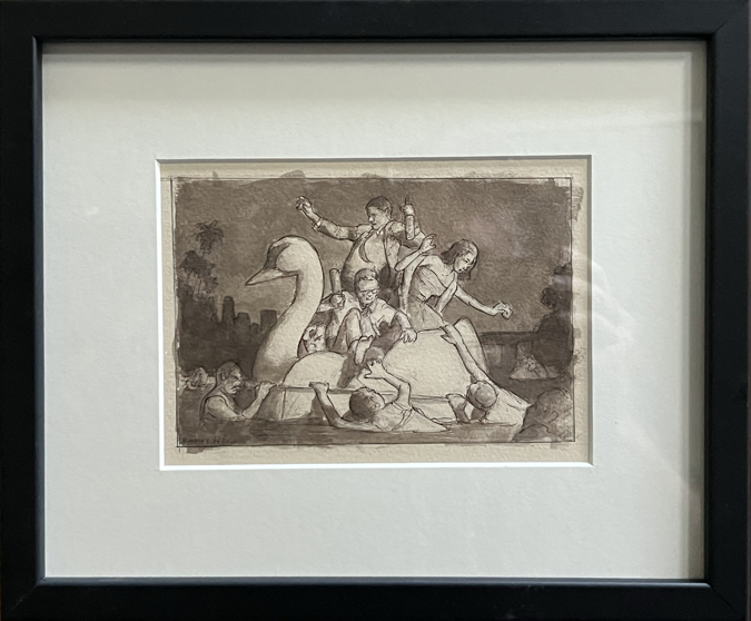 08Hell or High Water Composition Study Framed #2
