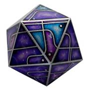 20 sided XL gaming dice Purple