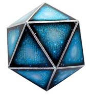 20 sided XL gaming dice blue