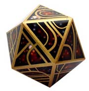 20 sided XL gaming dice dunegold