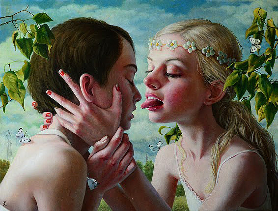 o004_janabrike_copro_AI_kissing lessons behind the school shed_60x80_sm