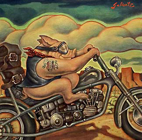 10DannyGalieote-InHogHeaven-12x12-Oil-4500