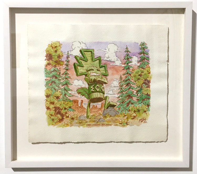 a_The_Green_Kachina__14.5x17.5_Watercolor_On_Paper_$10,000