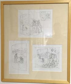 preliminary_Sketches_for_Pansy_Gatherers_At_Myrtlewood_Dale_Graphite_on_Bond_paper_18.5x20.5_$4000