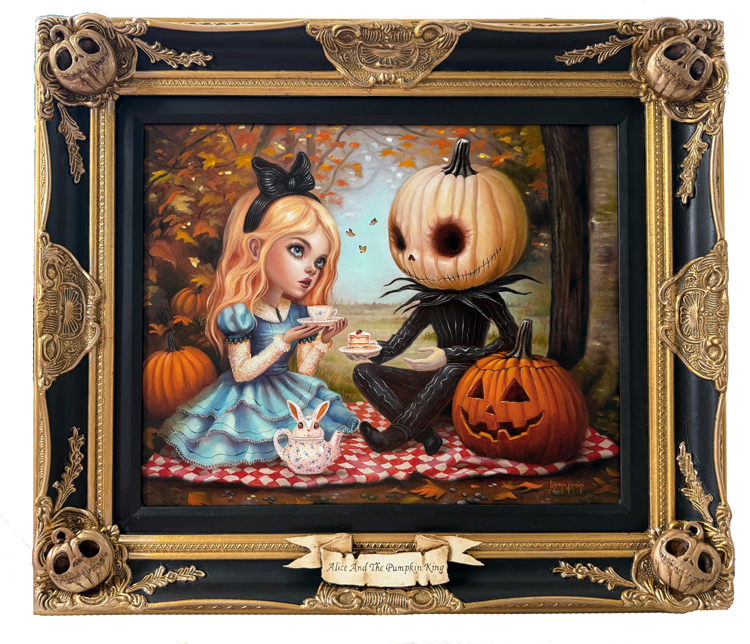 13Alice And The Pumpkin King Framed